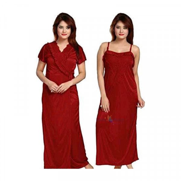 Woman Nightdresses Combo - Red