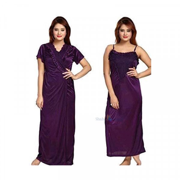 Woman Nightdresses Combo - Purple