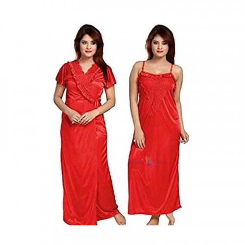 Woman Nightdresses Combo - Red