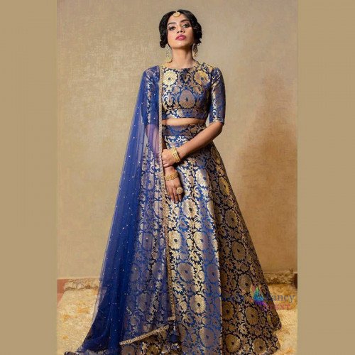 Half Saree Lehanga - Blue