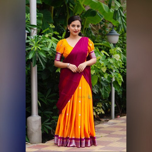 Hand Loom Cotton Half Saree