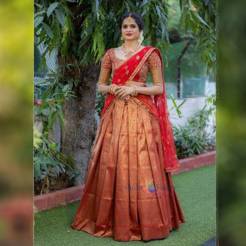 Half Saree Lehanga - Red