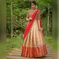 Half Saree Lehanga - Red