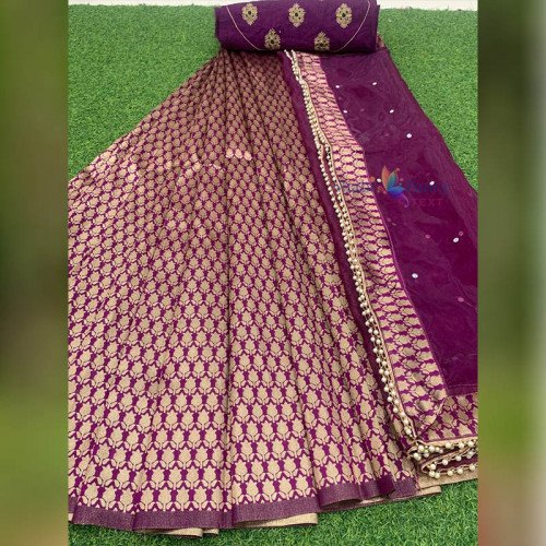 Half Saree Lehanga - Purple