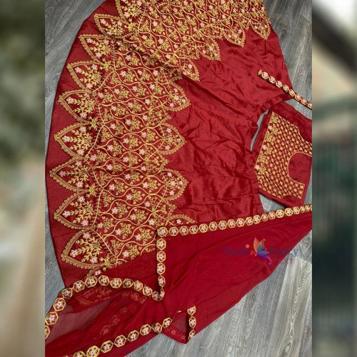 Half Saree Lehanga - Red