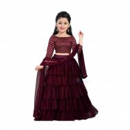 Kids Lehenga Choli - Maroon