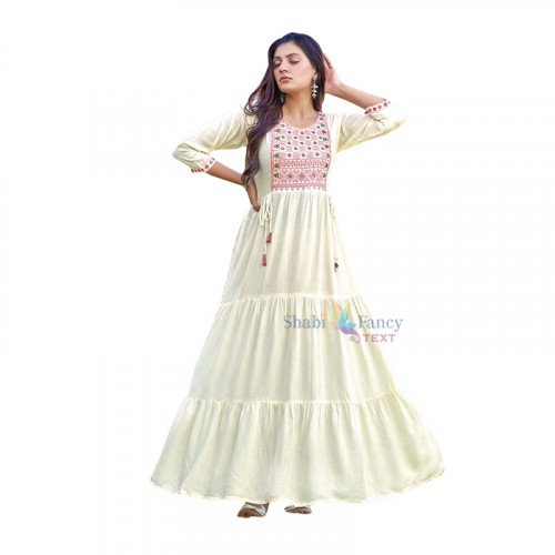 Party Wear Long Gown - White