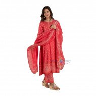 Kurti Anarkali Gown - Red