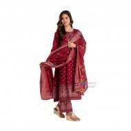 Kurti Anarkali Gown - Red