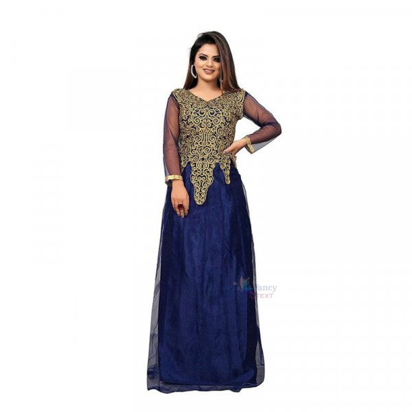Soft Net Gown - Blue