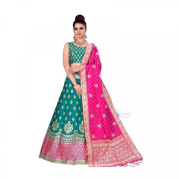 Banarasi Lehenga Collection - Green and Pink