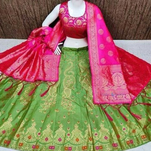 Lehenga Pink and Green