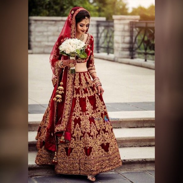 Party and Reception Wear Lehanga - Red