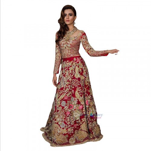 Party and Reception Wear Lehanga - Red