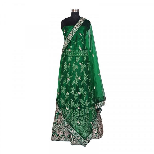 Semi-Stitched Lehenga & Blouse with Dupatta 