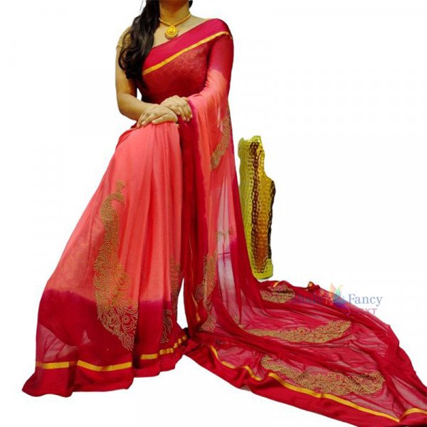 Chiffon Sarees - Red