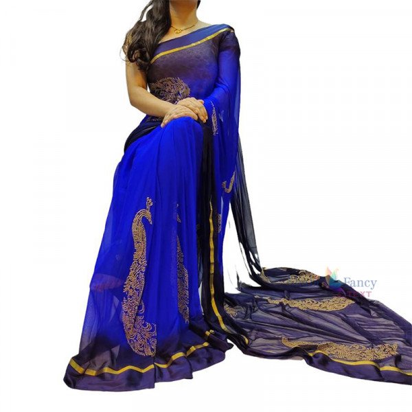 Chiffon Sarees - Blue