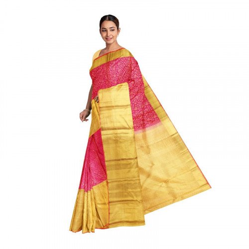 Vivaha Handloom Goddess Pure Kanchipuram Wedding Silk Saree