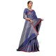 Kanika Silk Lichi Soft Saree - Blue