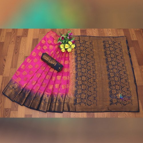 Kanjivaram Silk Saree - Pink