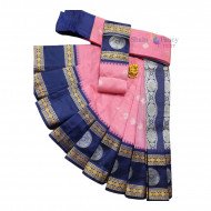 Kuppedem Silk Kotten Saree - Pink