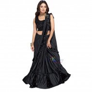 Party Wear Saree - Black