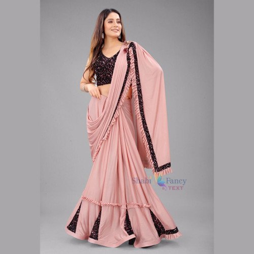 Party Wear Saree - Pink Party Wear Saree - Pink