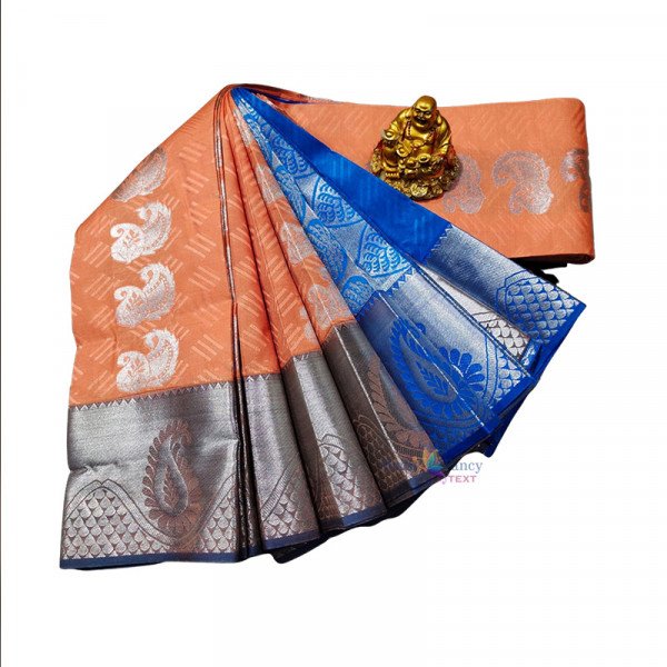 Samuthriga Art Soft Silk Saree - Orange