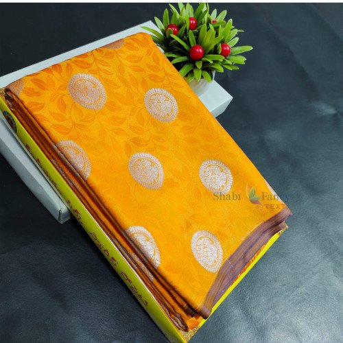 Soft Silk Saree - Orange 