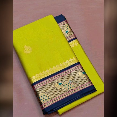 Soft Silk Saree - Yellow